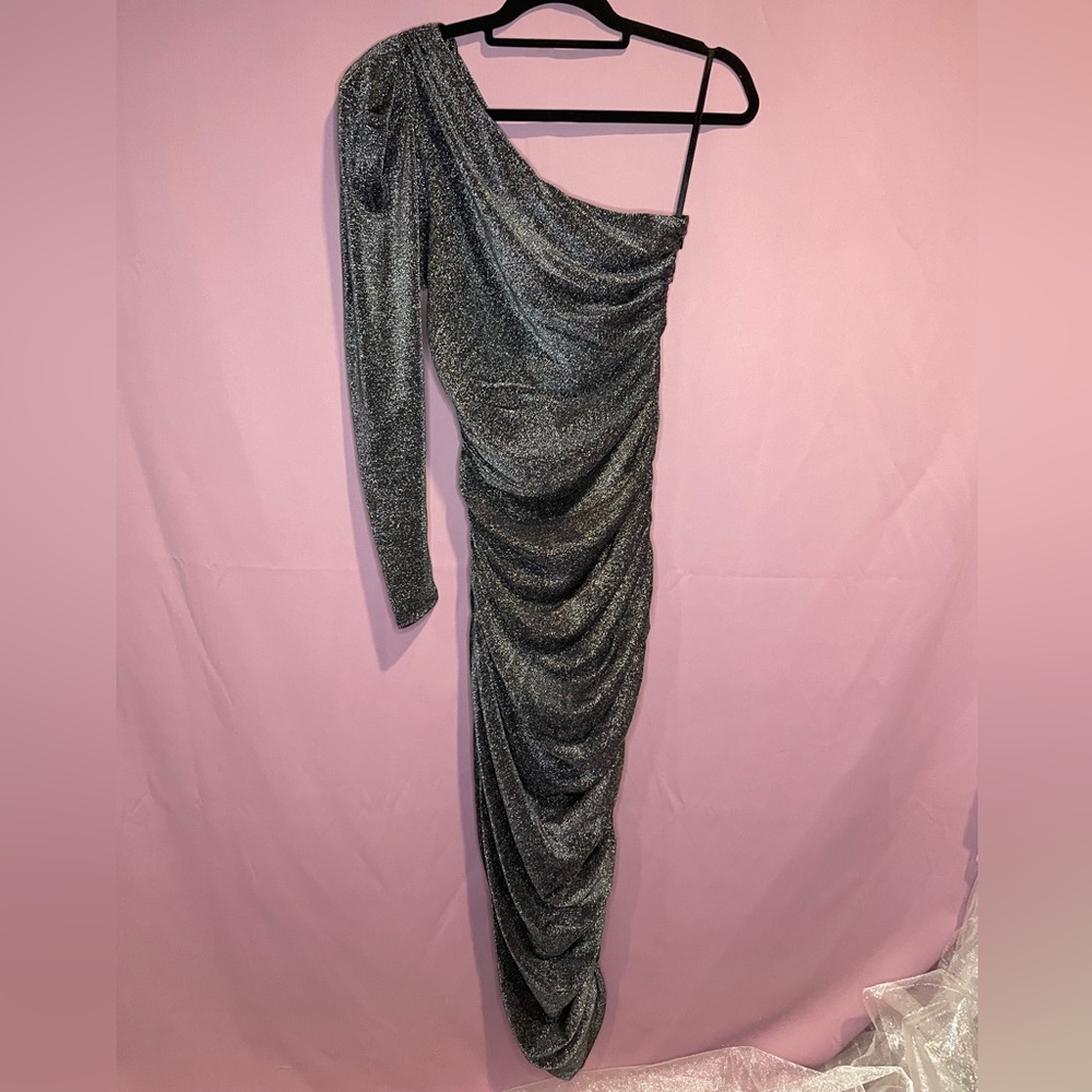 LPA One Shoulder Ruched Dress - M